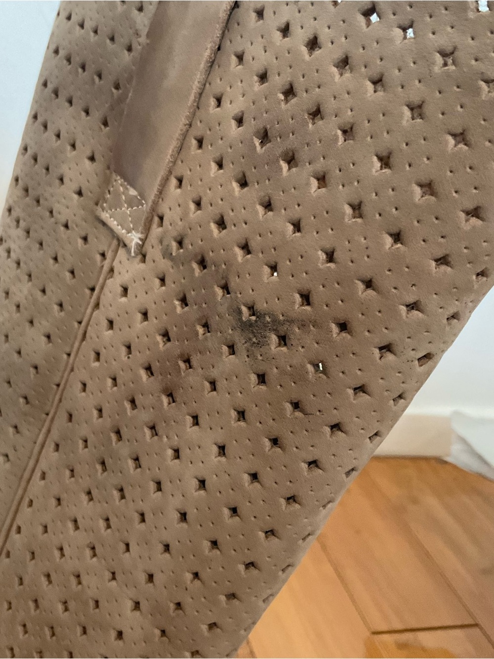 Miss Sixty Taupe Perforated Over-the-Knee Suede Boots with Tassel - Picture 2 of 16